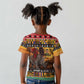 Afro Christmas in Kenya Safari Kid T shirt Black Santa Riding Rhinoceros - African Pride