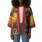 Kenya Safari Christmas Kimono Black Santa Riding Rhinoceros - Heri ya Krismasi