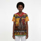 Kenya Safari Christmas Scrub Top Black Santa Riding Rhinoceros - Heri ya Krismasi - African Pride