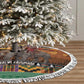 Afro Christmas in Kenya Safari Tree Skirt Black Santa Riding Rhinoceros - African Pride