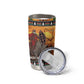 Afro Christmas in Kenya Safari Tumbler Cup Black Santa Riding Rhinoceros - African Pride