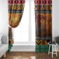 Afro Christmas in Kenya Safari Window Curtain Black Santa Riding Rhinoceros - African Pride