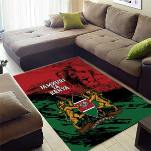 Jamhuri Ya Kenya Area Rug African Lion - Coat Of Arms