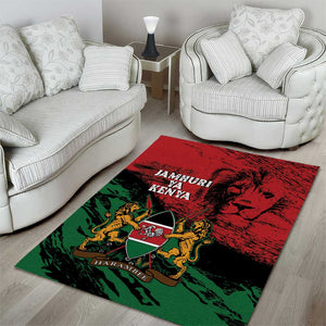 Jamhuri Ya Kenya Area Rug African Lion - Coat Of Arms