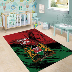 Jamhuri Ya Kenya Area Rug African Lion - Coat Of Arms