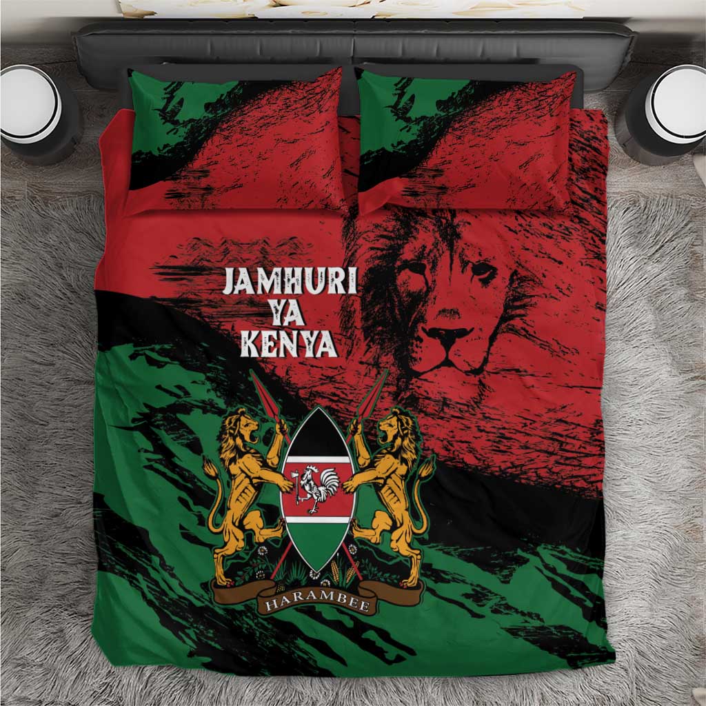 Jamhuri Ya Kenya Bedding Set African Lion - Coat Of Arms