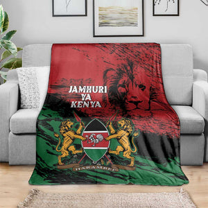 Jamhuri Ya Kenya Blanket African Lion - Coat Of Arms