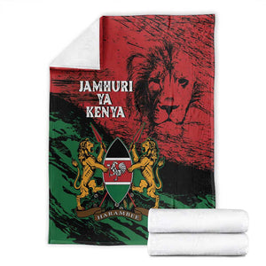 Jamhuri Ya Kenya Blanket African Lion - Coat Of Arms