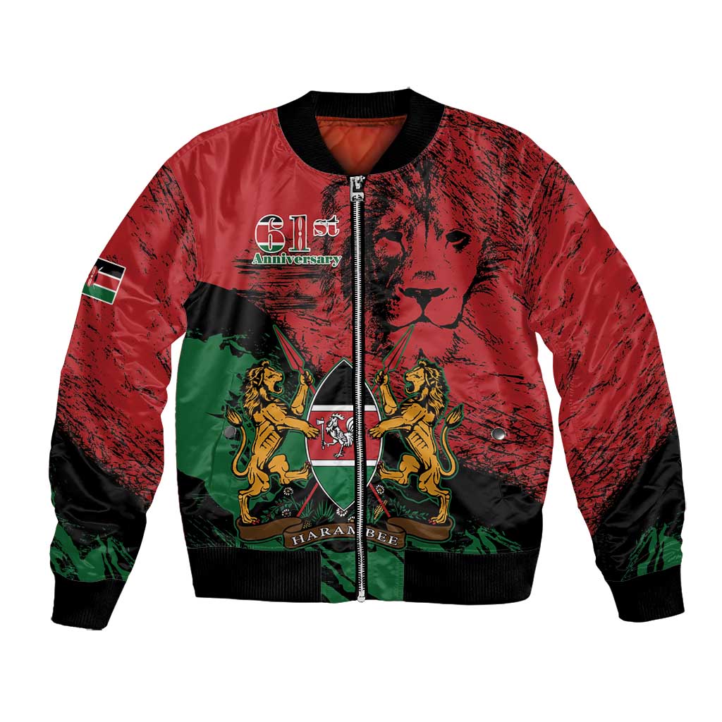 Jamhuri Ya Kenya Bomber Jacket African Lion - Coat Of Arms