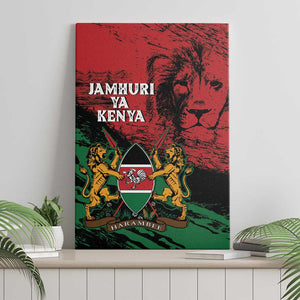 Jamhuri Ya Kenya Canvas Wall Art African Lion - Coat Of Arms