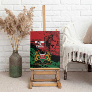 Jamhuri Ya Kenya Canvas Wall Art African Lion - Coat Of Arms