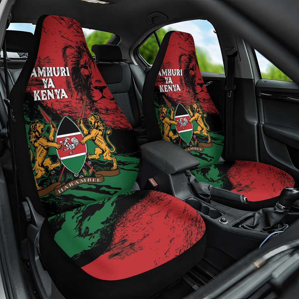 Jamhuri Ya Kenya Car Seat Cover African Lion - Coat Of Arms