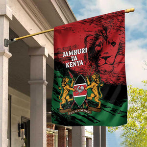 Jamhuri Ya Kenya Garden Flag African Lion - Coat Of Arms