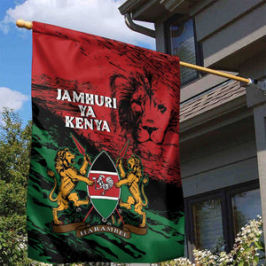 Jamhuri Ya Kenya Garden Flag African Lion - Coat Of Arms