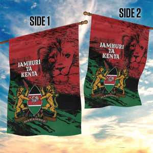 Jamhuri Ya Kenya Garden Flag African Lion - Coat Of Arms