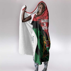 Jamhuri Ya Kenya Hooded Blanket African Lion - Coat Of Arms