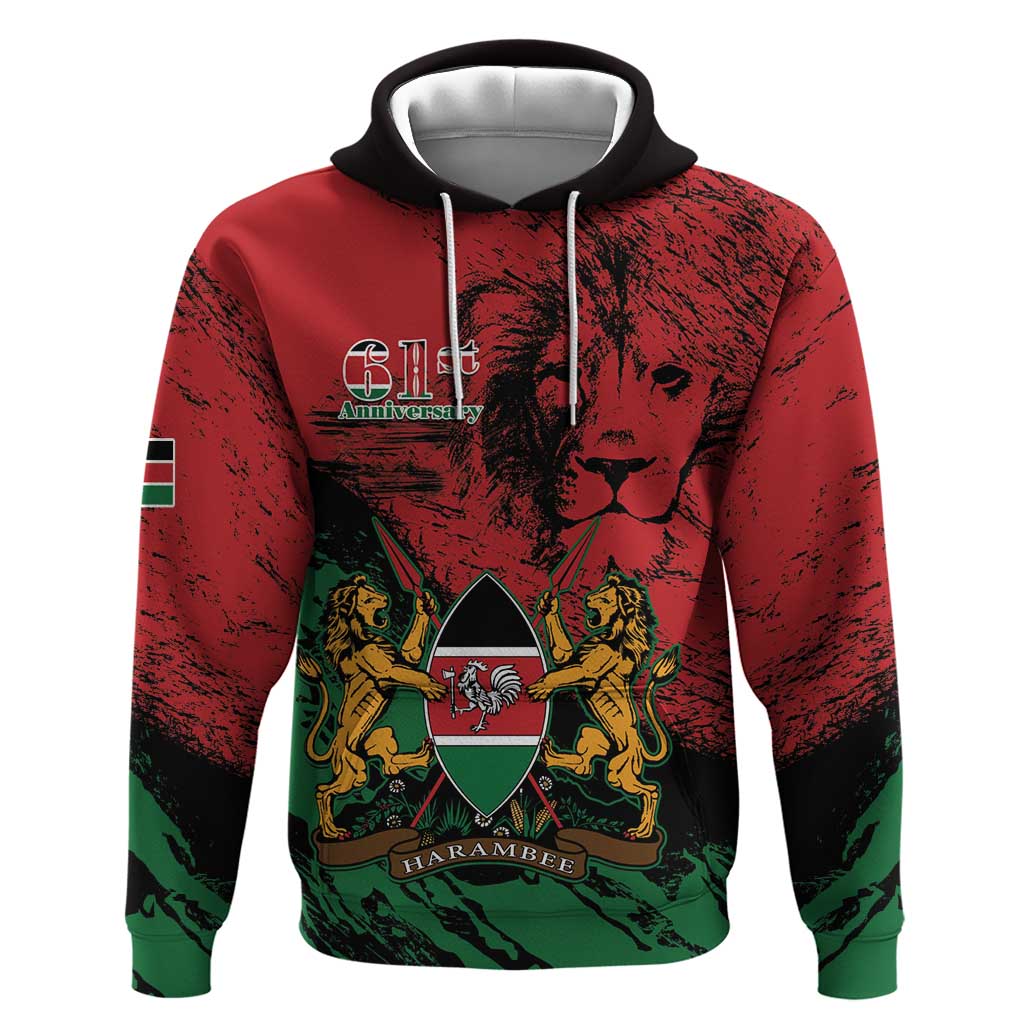 Jamhuri Ya Kenya Hoodie African Lion - Coat Of Arms