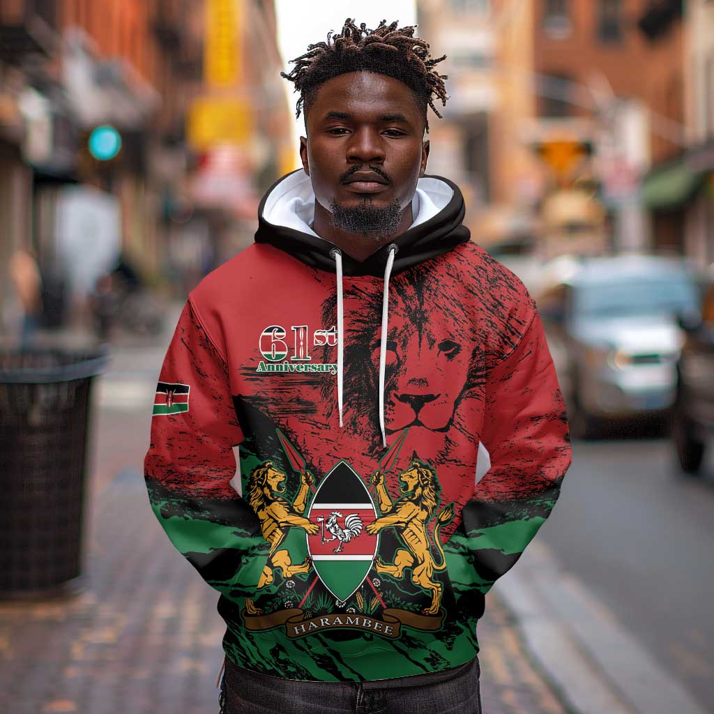 Jamhuri Ya Kenya Hoodie African Lion - Coat Of Arms
