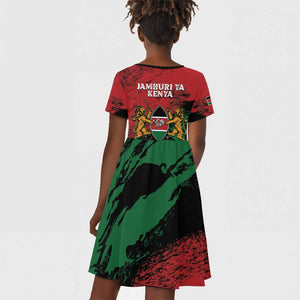 Jamhuri Ya Kenya Kid Short Sleeve Dress African Lion - Coat Of Arms