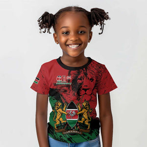 Jamhuri Ya Kenya Kid T shirt African Lion - Coat Of Arms