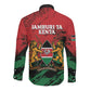 Jamhuri Ya Kenya Long Sleeve Button Shirt African Lion - Coat Of Arms
