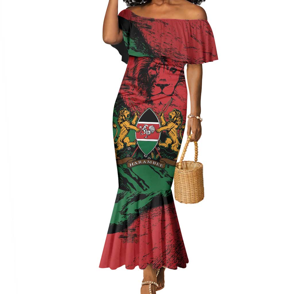 Jamhuri Ya Kenya Mermaid Dress African Lion - Coat Of Arms