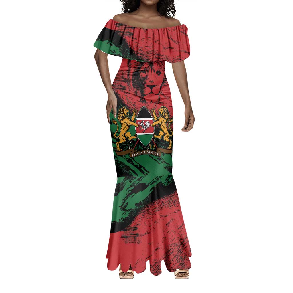 Jamhuri Ya Kenya Mermaid Dress African Lion - Coat Of Arms