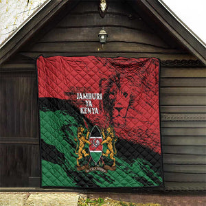 Jamhuri Ya Kenya Quilt African Lion - Coat Of Arms