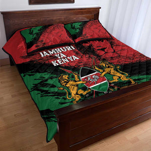 Jamhuri Ya Kenya Quilt Bed Set African Lion - Coat Of Arms