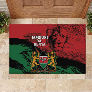 Jamhuri Ya Kenya Rubber Doormat African Lion - Coat Of Arms