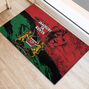 Jamhuri Ya Kenya Rubber Doormat African Lion - Coat Of Arms