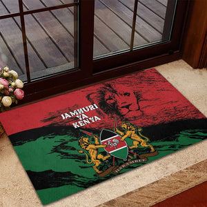 Jamhuri Ya Kenya Rubber Doormat African Lion - Coat Of Arms