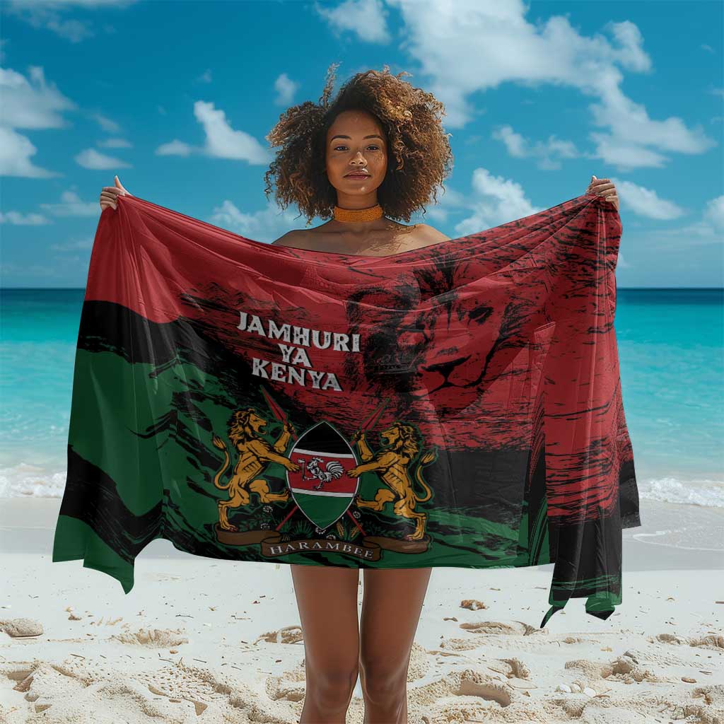 Jamhuri Ya Kenya Sarong African Lion - Coat Of Arms