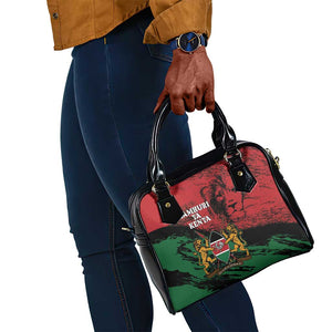 Jamhuri Ya Kenya Shoulder Handbag African Lion - Coat Of Arms