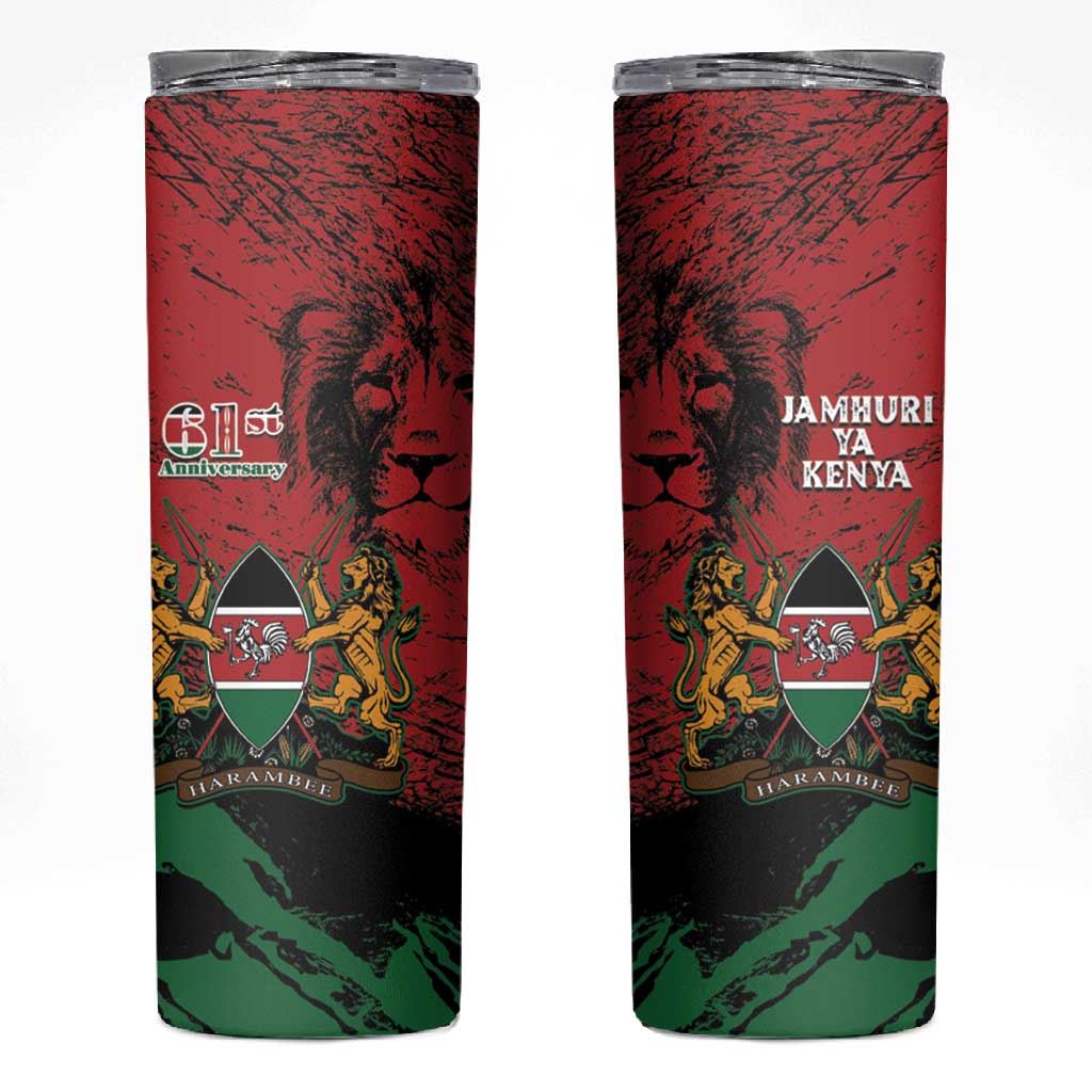 Jamhuri Ya Kenya Skinny Tumbler African Lion - Coat Of Arms