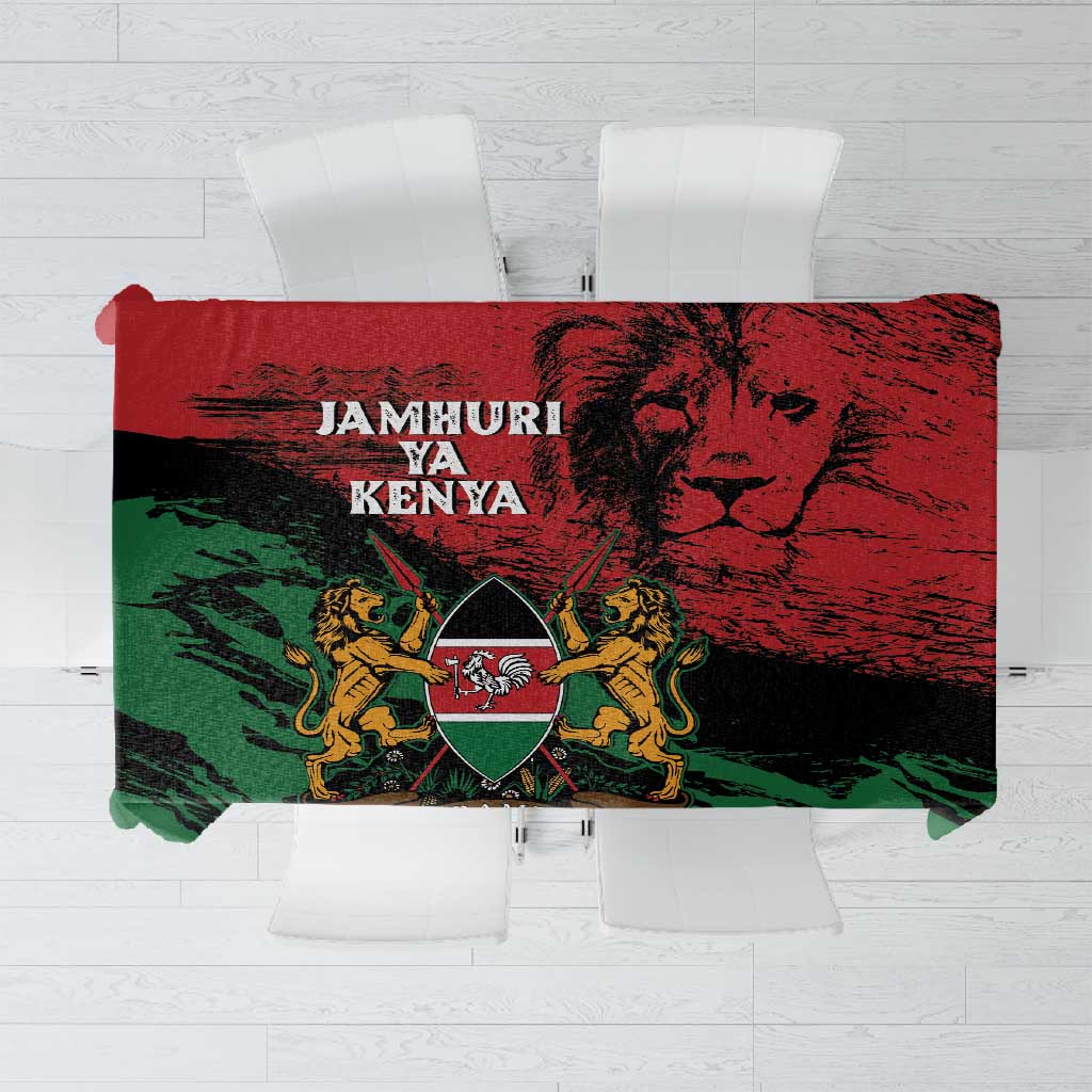 Jamhuri Ya Kenya Tablecloth African Lion - Coat Of Arms