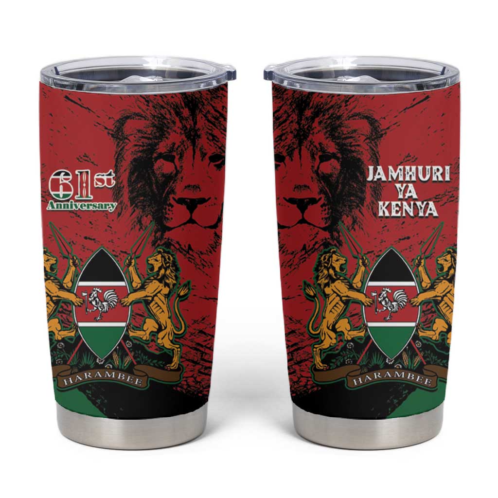 Jamhuri Ya Kenya Tumbler Cup African Lion - Coat Of Arms