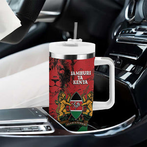 Jamhuri Ya Kenya Tumbler With Handle African Lion - Coat Of Arms