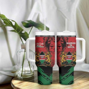 Jamhuri Ya Kenya Tumbler With Handle African Lion - Coat Of Arms