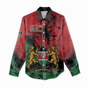 Jamhuri Ya Kenya Women Casual Shirt African Lion - Coat Of Arms