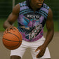 Personalised Kenya Lilac Breasted Roller Sleeveless Zip Hoodie Orchid Flower - African Pattern - African Pride