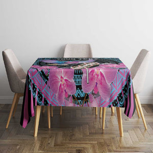 Personalised Kenya Lilac Breasted Roller Tablecloth Orchid Flower - African Pattern