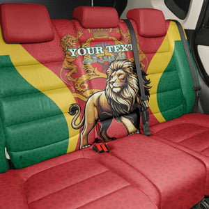 Personalised Morocco Back Car Seat Cover Barbary Lion - Proclamation Day