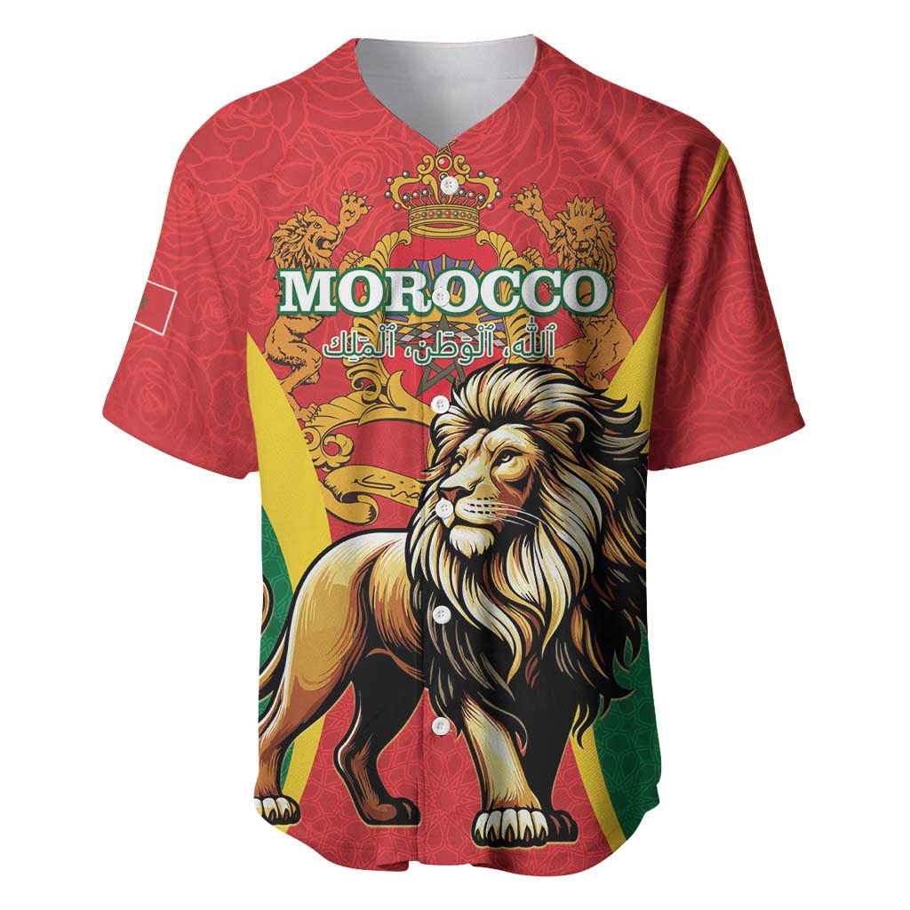 Personalised Morocco Baseball Jersey Barbary Lion - Proclamation Day