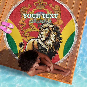 Personalised Morocco Beach Blanket Barbary Lion - Proclamation Day