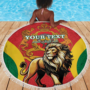 Personalised Morocco Beach Blanket Barbary Lion - Proclamation Day