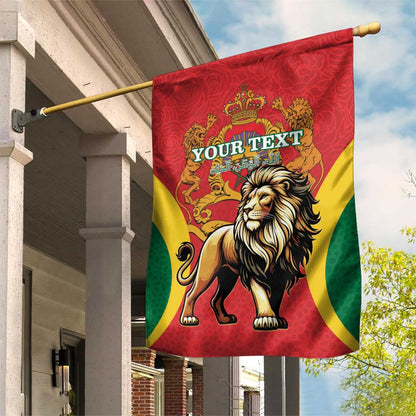 Personalised Morocco Garden Flag Barbary Lion - Proclamation Day