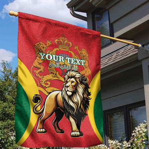 Personalised Morocco Garden Flag Barbary Lion - Proclamation Day