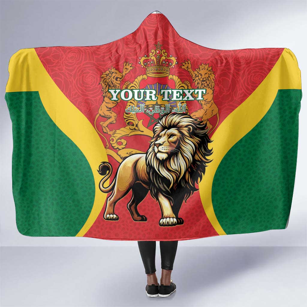 Personalised Morocco Hooded Blanket Barbary Lion - Proclamation Day