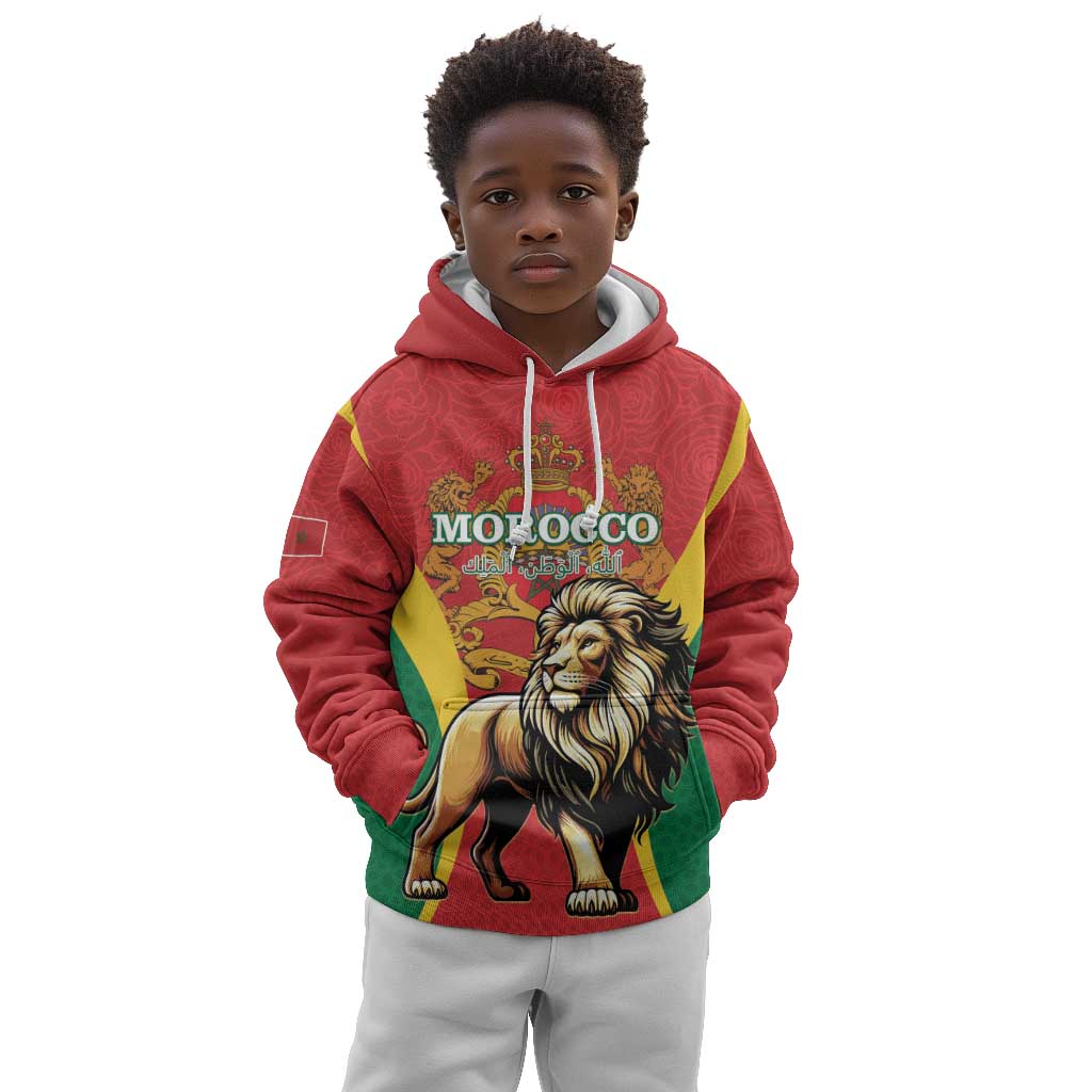 Personalised Morocco Kid Hoodie Barbary Lion - Proclamation Day